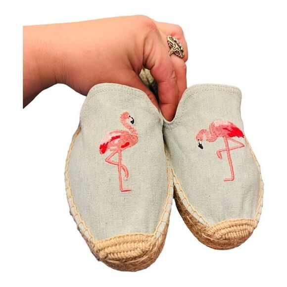 💥BOGO💥 Soludos Flamingo Espadrilles size 6.5 but more like size 6. - Picture 2 of 10